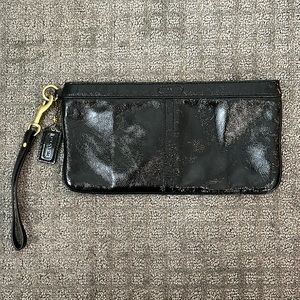 Black Coach wristlet